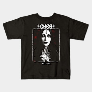 Cher Metal Style Kids T-Shirt